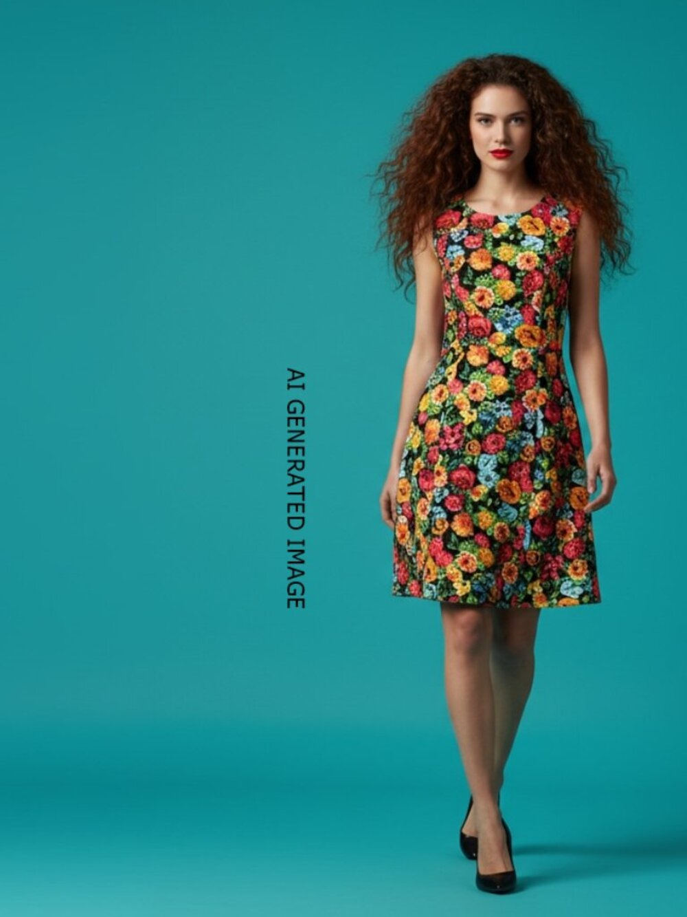 Jessica Multicolor Floral Sheath Dress Size 6